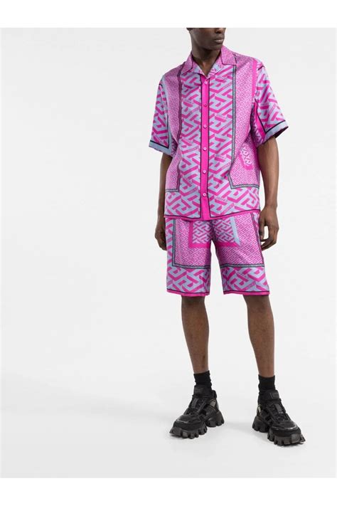 versace shorts and shirt set|Versace shorts sale.